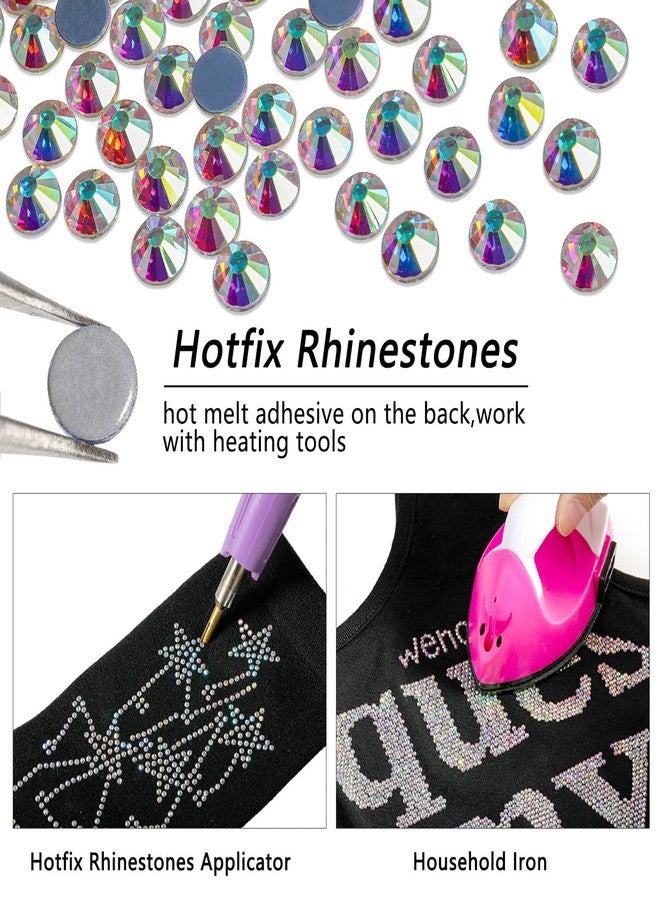 Beadsland Hotfix Rhinestones Bulk, 14400PCS Crystal Hot Fix Rhinestones for Crafts Clothes DIY Decoration, Crystal AB, SS6, 1.9-2.1mm - Image 5