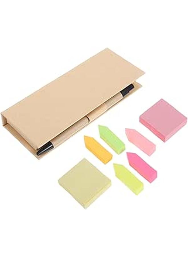 Memo Pads Set with Ruler and Storage Box Sticky Tabs for School Office Travel - Image 1