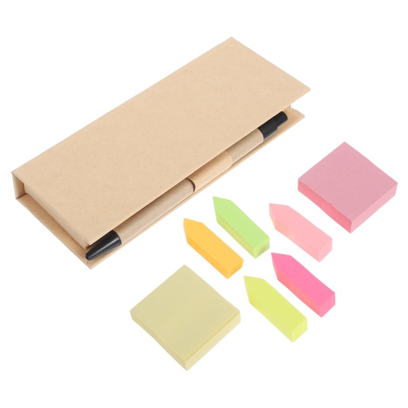 Memo Pads Set with Ruler and Storage Box Sticky Tabs for School Office Travel - Image 2