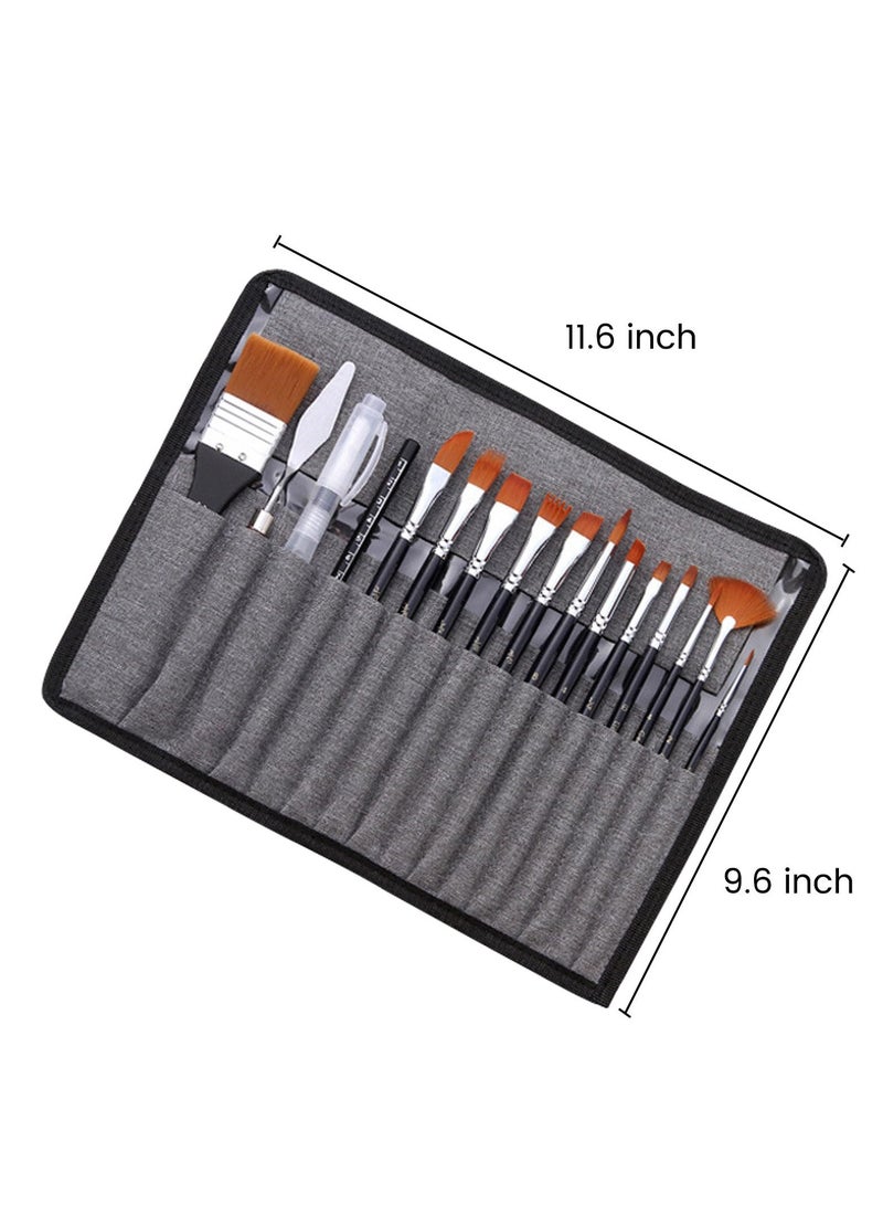 Barakah Watercolor Brushes Professional Paint Brush Set for Artists, Different Sizes with Flat, Round Pointed Soft Nylon Hair Brushes for Acrylic, Watercolor, Oil and Gouache Painting - Image 2