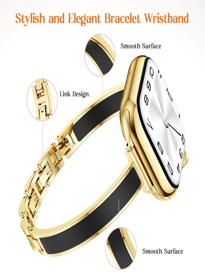 Mosonio Slim Bracelet Bands for Apple Watch Women, Elegant Thin Strap with Easy-Adjust Link Clasps, Compatible with Apple Watch Series 11/10 (42mm), Series 9/8/7 (41mm), Series 6/5/4/SE (40mm), Series - Image 5