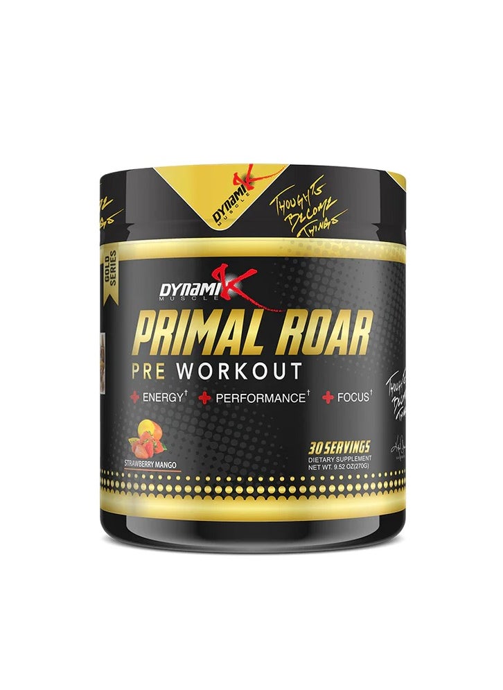 DYNAMIK MUSCLE DYNAMIK GOLD SERIES PRIMAL ROAR 30SV - STRAWEBERRY MANGO 