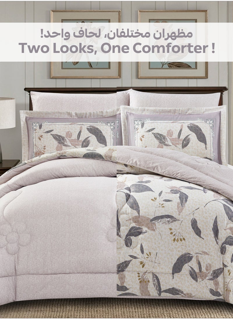 Donetella Bedding Comforter Set Single Size, 4-Pcs Bed Set Fits 120x200 Cms -Printed Bedding Set-All Season- Brushed Microfiber (طقم مفرش سرير فندقي)  - Image 5