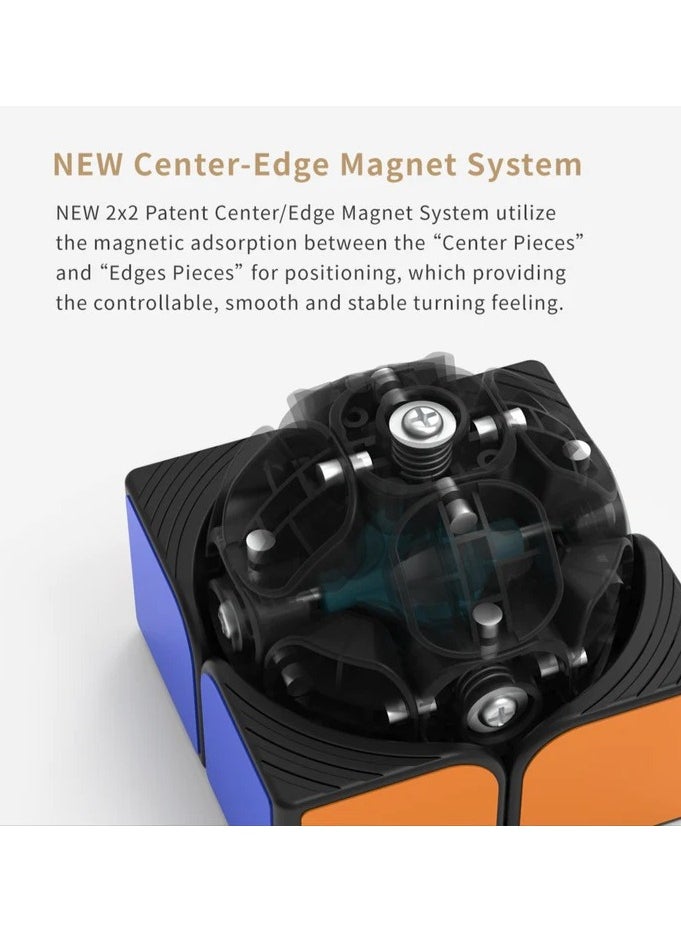 واي جيه YJ MGC Elite 2x2 مكعب السرعة المغناطيسي بدون ملصقات  - Image 5