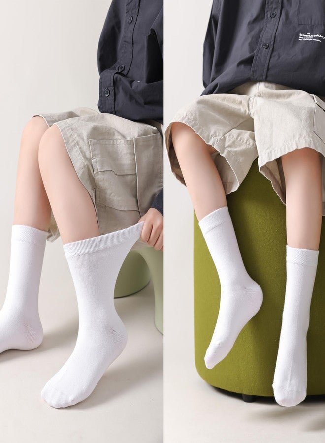 JORMATT جوارب رسمية للأولاد من جورمات، 3 أزواج، جوارب سوداء برقبة دائرية، جوارب قطنية للأطفال الصغار، جوارب موحدة بدون خياطة، أسود، مقاس كبير - Image 4