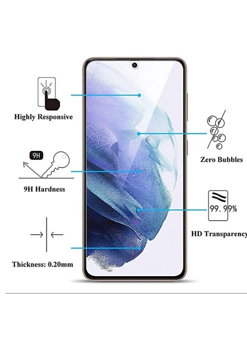 vesus Samsung Galaxy S21 5G Screen Protector, HD Clear 3D [3D Curved] [Full Coverage] Anti-Scratch Anti-Fingerprints 9H Hardness Tempered Glass - Image 2