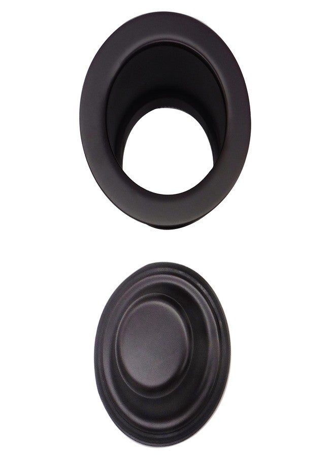 Westbrass A2105-62 3-1/2" EZ-Mount Brass Kitchen Sink Waste Disposal Drain Flange and Stopper, Matte Black - Image 4