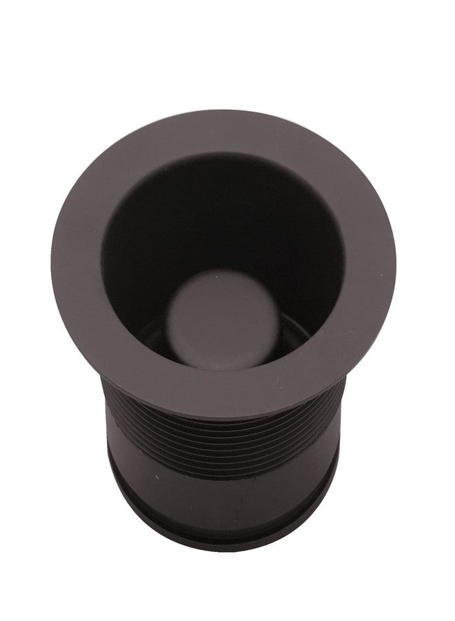Westbrass A2105-62 3-1/2" EZ-Mount Brass Kitchen Sink Waste Disposal Drain Flange and Stopper, Matte Black - Image 1