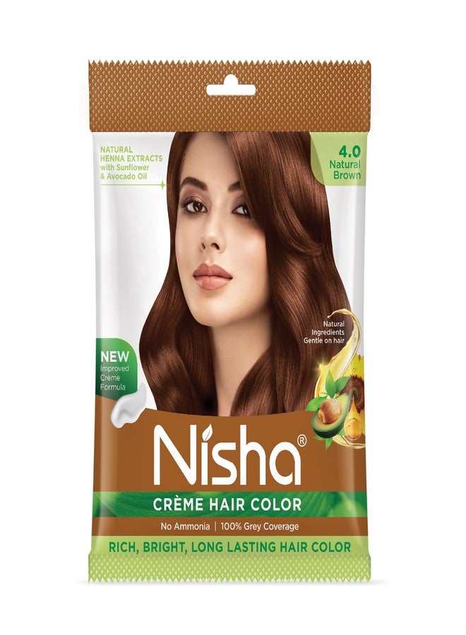 نيشا صبغة شعر نيشا كريمية غنية ولامعة تدوم طويلاً، تمنح الشعر نعومة فائقة ولمعاناً عميقاً، وتغطي الشيب بنسبة 100%، مع ترطيب بالأعشاب الطبيعية، لون بني طبيعي (عبوة من 3 قطع). - Image 1