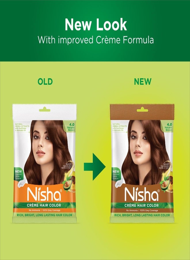 نيشا صبغة شعر نيشا كريمية غنية ولامعة تدوم طويلاً، تمنح الشعر نعومة فائقة ولمعاناً عميقاً، وتغطي الشيب بنسبة 100%، مع ترطيب بالأعشاب الطبيعية، لون بني طبيعي (عبوة من 3 قطع). - Image 3