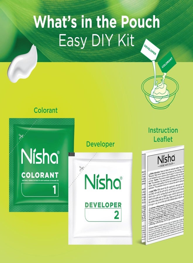 نيشا صبغة شعر نيشا كريمية غنية ولامعة تدوم طويلاً، تمنح الشعر نعومة فائقة ولمعاناً عميقاً، وتغطي الشيب بنسبة 100%، مع ترطيب بالأعشاب الطبيعية، لون بني طبيعي (عبوة من 3 قطع). - Image 5