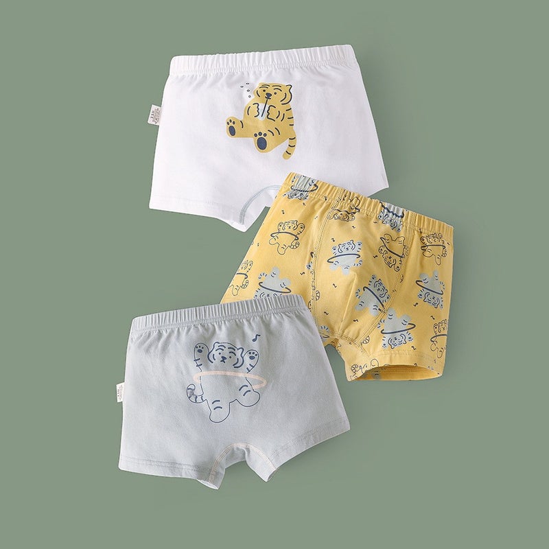 Boys cotton underwear boys cartoon class a boxer pants childrens boxer shorts wholesale Little Tiger PJ827 