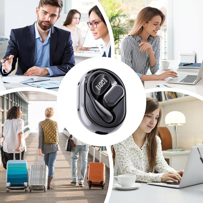 Black AI Translator Earbuds Wireless Real Time Translation Noise Cancelling - Image 5