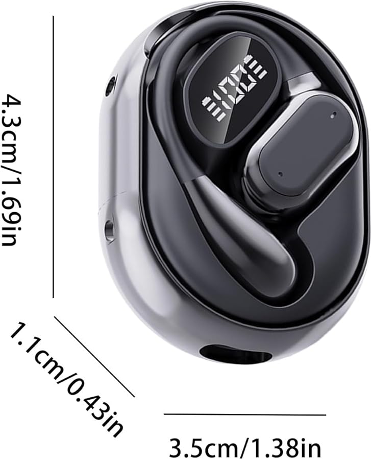 Black AI Translator Earbuds Wireless Real Time Translation Noise Cancelling - Image 3