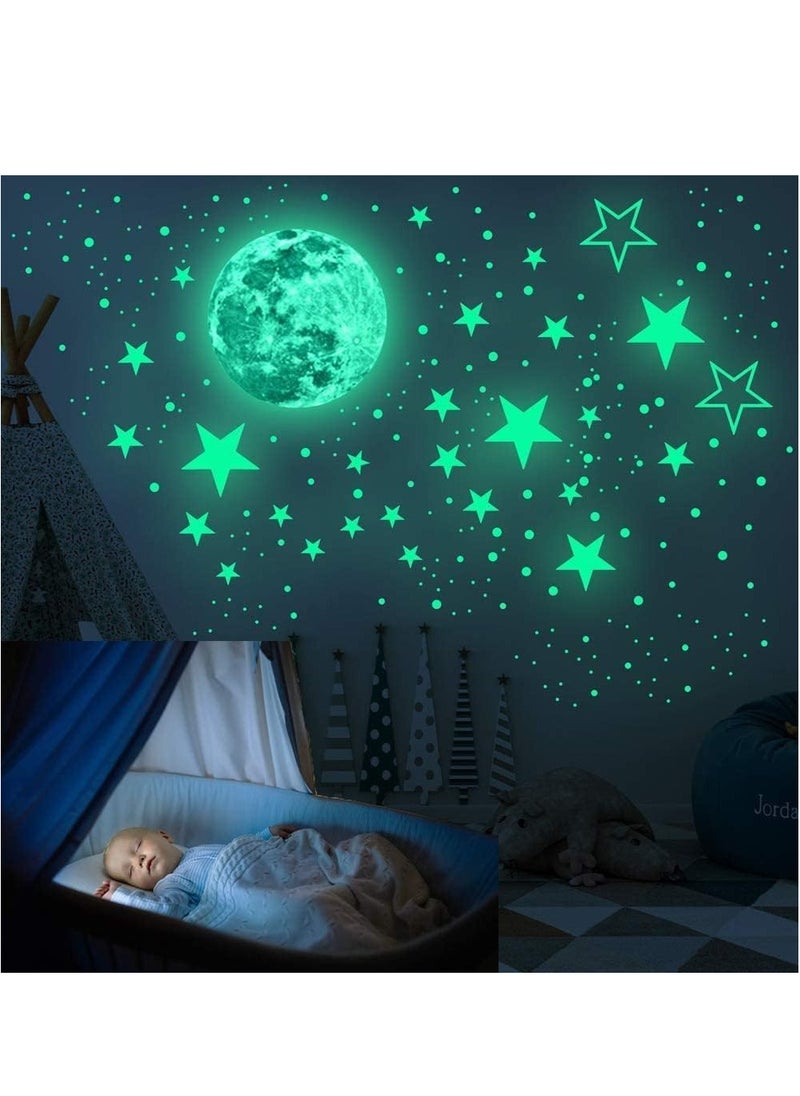 Glow In The Dark Stars Wall Stickers 433Pcs Glow Stars And Moon Decals Ceiling Stars Glow In The Dark For Wall Decoration Nursery Bedroom Living Room Decor - pzsku/Z82F89996AE238C227959Z/45/_/1706507851/eecc2b4f-18dc-4901-b884-0111c9f79fe0