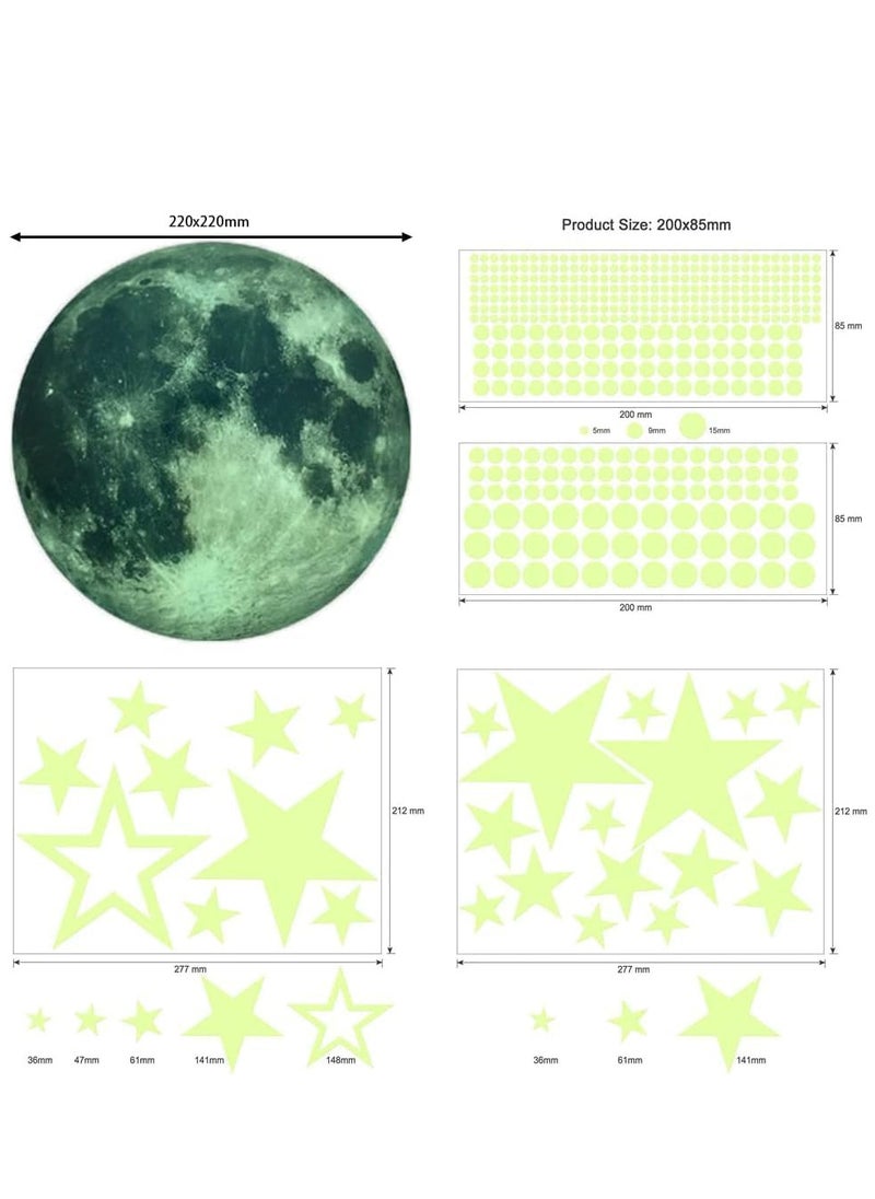 Glow In The Dark Stars Wall Stickers 433Pcs Glow Stars And Moon Decals Ceiling Stars Glow In The Dark For Wall Decoration Nursery Bedroom Living Room Decor - pzsku/Z82F89996AE238C227959Z/45/_/1706507853/8a539f60-39c5-4a30-b9ff-fdaa45c2932d