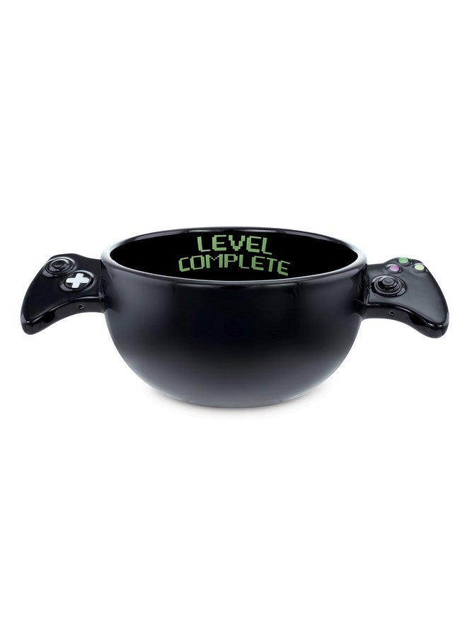 KOVOT Kovot “Level Complete” Gamer Bowl - 22oz Ceramic Soup Cereal Bowl Gamer Gift -Black - Image 1