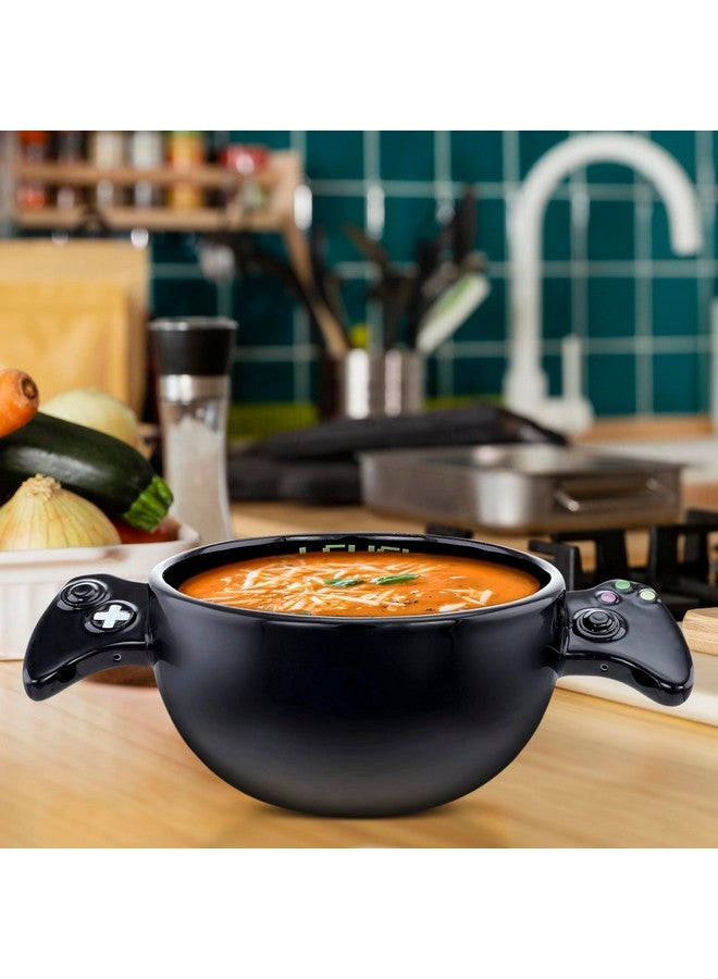 KOVOT Kovot “Level Complete” Gamer Bowl - 22oz Ceramic Soup Cereal Bowl Gamer Gift -Black - Image 3