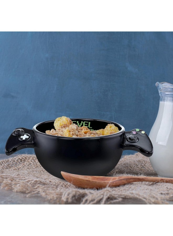 KOVOT Kovot “Level Complete” Gamer Bowl - 22oz Ceramic Soup Cereal Bowl Gamer Gift -Black - Image 4
