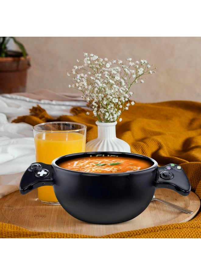 KOVOT Kovot “Level Complete” Gamer Bowl - 22oz Ceramic Soup Cereal Bowl Gamer Gift -Black - Image 5