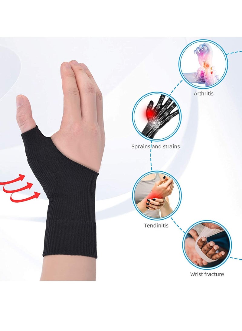 1 Pair Gel Wrist Support Brace Breathable Compression Arthritis Gloves For Thumb Arthritis Carpal Tunnel Tenosynovitis - Image 2
