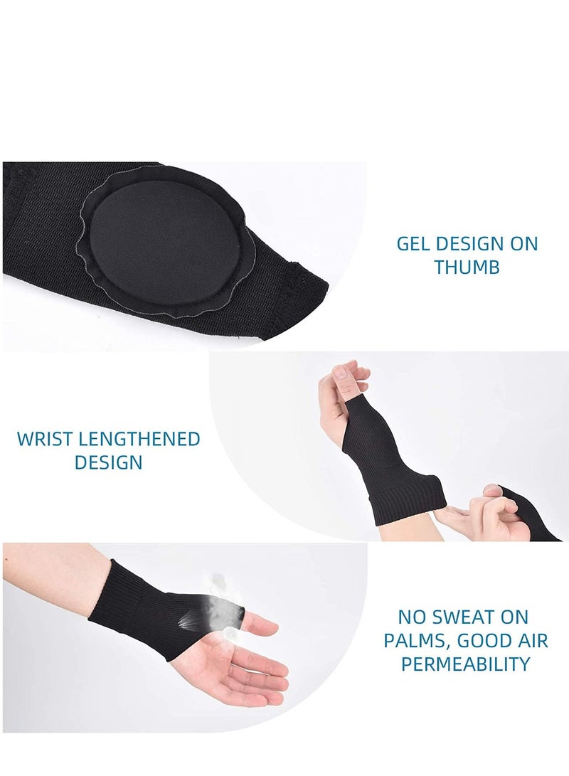 1 Pair Gel Wrist Support Brace Breathable Compression Arthritis Gloves For Thumb Arthritis Carpal Tunnel Tenosynovitis - Image 3