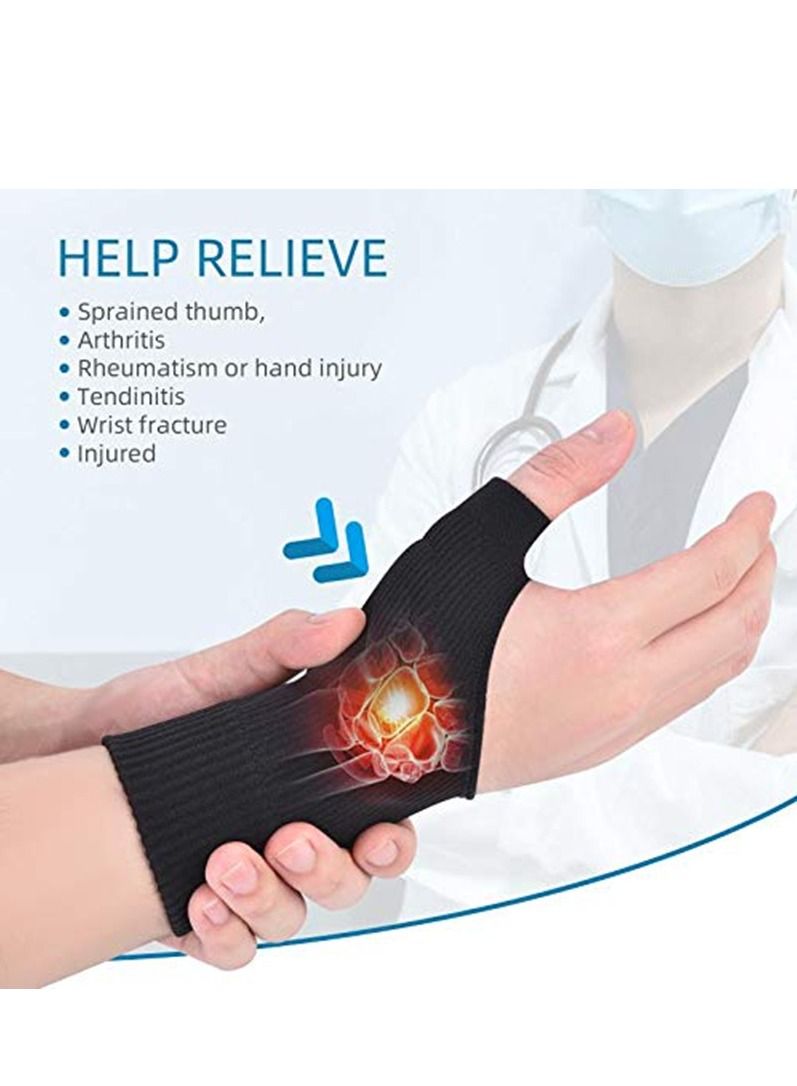 1 Pair Gel Wrist Support Brace Breathable Compression Arthritis Gloves For Thumb Arthritis Carpal Tunnel Tenosynovitis - Image 4