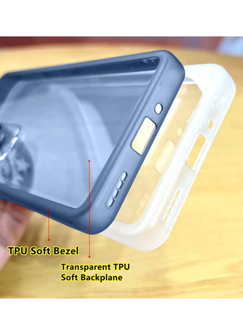 Soft Transparent TPU Silicone Ultra Thin Phone Stylish Electroplated Camera Border Case Cover For Tecno Pop 8 4G 2023 / Spark 20 4G 2023 / Spark 20C 4G 2023 / Spark Go 2024 4G 2023 Sky Blue