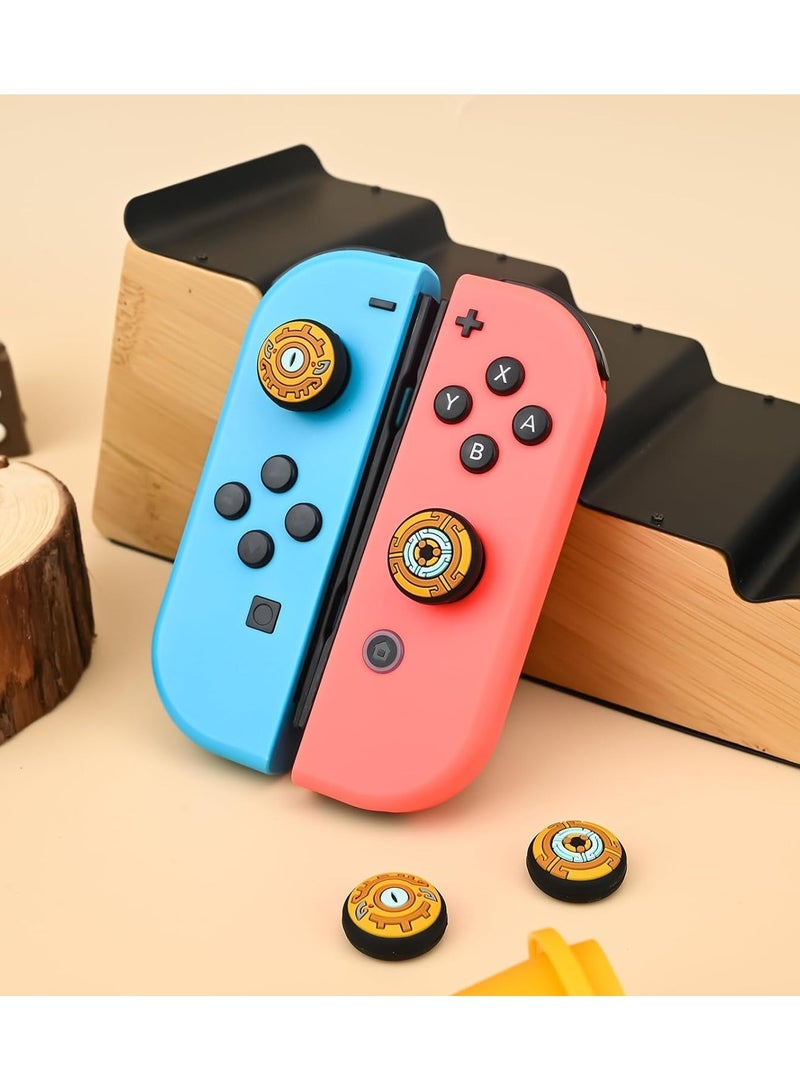 Thumb Grip Caps Suitable for Switch/Switch Lite/Switch OLED Console, Soft Silicone Joycon Analog Controller Protective Covers 4PCS Button Joystick Caps-Kindom of Eyes  - Image 2