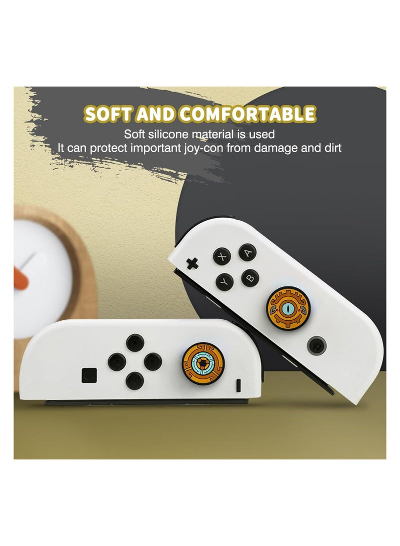 Thumb Grip Caps Suitable for Switch/Switch Lite/Switch OLED Console, Soft Silicone Joycon Analog Controller Protective Covers 4PCS Button Joystick Caps-Kindom of Eyes  - Image 4