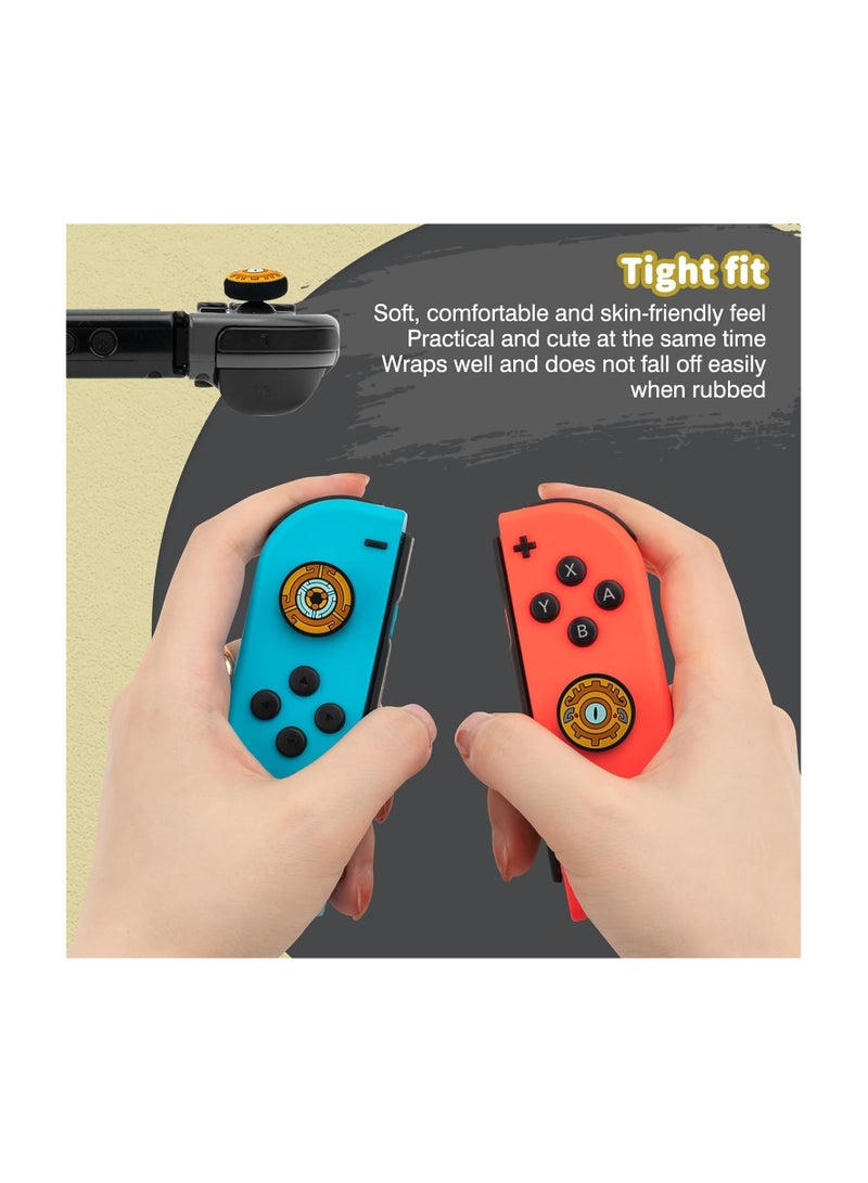 Thumb Grip Caps Suitable for Switch/Switch Lite/Switch OLED Console, Soft Silicone Joycon Analog Controller Protective Covers 4PCS Button Joystick Caps-Kindom of Eyes  - Image 3