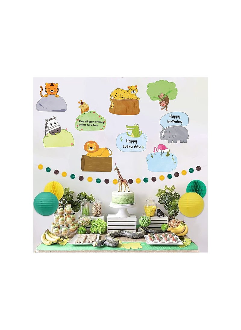 UP TO DATE Jungle Animals Hanging Figures for Classroom Blackboard and Modern Party Decor, Set of 45 School Decor - Image 4