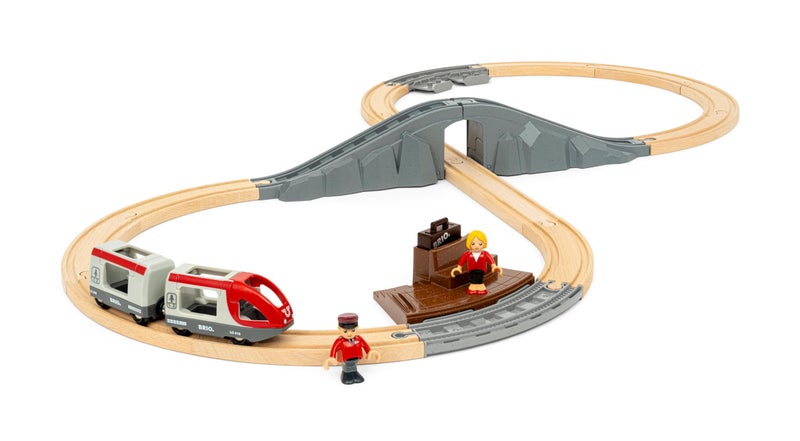 BRIO World â€“ 36079 Starter Travel Train Set | 22-Piece Wooden Toy Train Set for Kids Aged 3 Years Up - Image 4