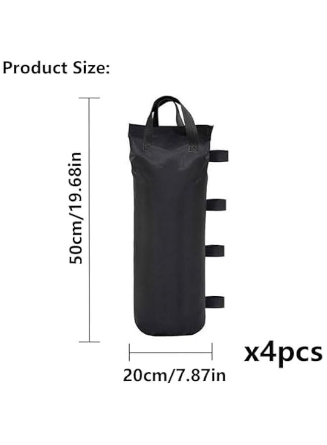 Generic 4 Pack Gazebo Sand Weights Capacity 112 LBS Pop up Canopy Weights Sand Bags for Outdoor Garden Patio Sun Shelter Canopy Patio Umbrella,Vendor Tent,Gazebo(Black)  - Image 2
