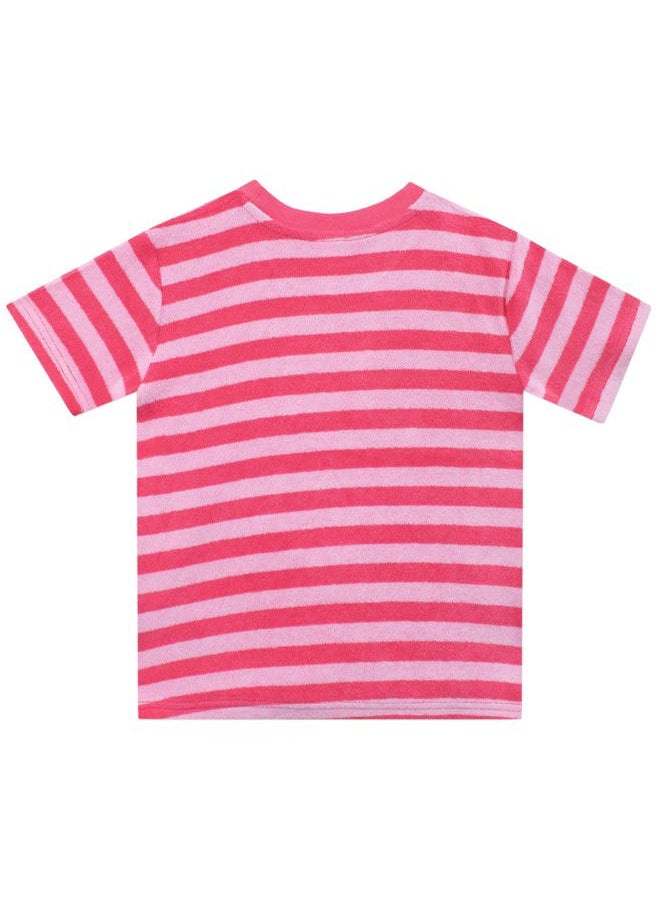 Peppa Pig T-Shirt and Shorts Set | Girls Clothes for Summer | Peppa Towel Shirt and Short Pink 5  - Image 4