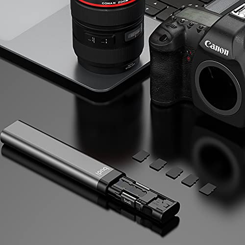 budi قارئ بطاقات الذاكرة المحمول متعدد الوظائف من بودي مع محول ميكرو USB A وقارئ بطاقات USB Type-C وقارئ بطاقات Micro SD عالي السرعة للهواتف المحمولة والكاميرات وأجهزة الكمبيوتر - Image 3