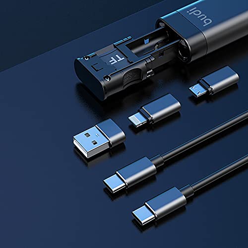 budi قارئ بطاقات الذاكرة المحمول متعدد الوظائف من بودي مع محول ميكرو USB A وقارئ بطاقات USB Type-C وقارئ بطاقات Micro SD عالي السرعة للهواتف المحمولة والكاميرات وأجهزة الكمبيوتر - Image 5