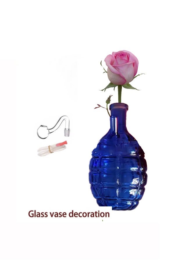 Handmade Geometric Layer Glass Vase - Mini Modern Planter for Succulents & Small Flowers 