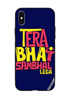 Protective Case Cover For Apple iPhone XS Max Tera Bhai Sambhal Lega Hindi Quots Design Multicolour