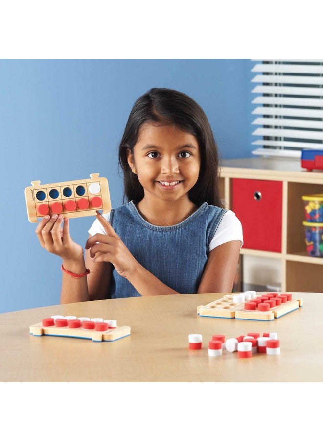 hand2mind hand2mind Foam RekenRods Ten Frame Boards, Subitizing Math Games, Ten Frame Math Manipulatives, Counting Manipulatives, 10 Frame Math, Rekenrek for Kids Math (4 Ten Frames and 40 Math Counters) - Image 4