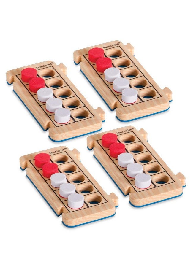 hand2mind hand2mind Foam RekenRods Ten Frame Boards, Subitizing Math Games, Ten Frame Math Manipulatives, Counting Manipulatives, 10 Frame Math, Rekenrek for Kids Math (4 Ten Frames and 40 Math Counters) - Image 1