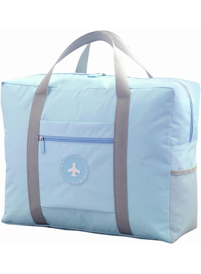 Keetly Travel Foldable Duffle Bag Airlines PersonalItem Bag for Women Men Lightweight Short Trip Carry On Bag Sports Gym Tote Weekender Overnight Bag (1,Sky Blue) - Image 1