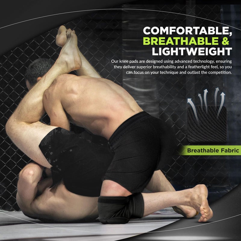 RDX Knee Pads for Work, Oeko TEX Certified, Anti-Slip Protective Thick Padded Foam Pad, Collision Avoidance Sleeves Pair, MMA Muay Thai Grappling Volleyball Football Wrestling Gardening. - Image 3