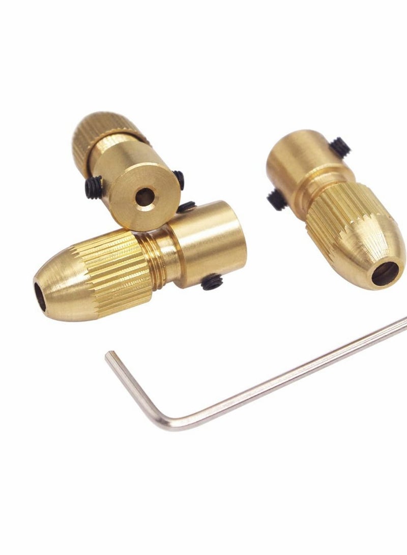 Micro Drill Collet Set 0.5-3mm Mini Small Brass with Allen Wrench for 2.35mm Rotary Tools (3 Sets) - Image 2
