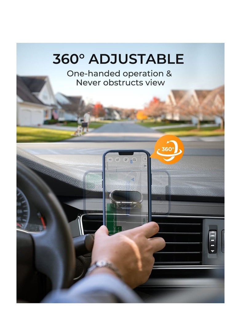 Excefore Magnetic Phone Mount for Car, Upgrade 6X Strong Car Mount Magnet, Bendable Base, All Metal Magnet Car Mount, 360° Adjustable Dashboard Phone Holder for Car for All Smartphones - Image 5