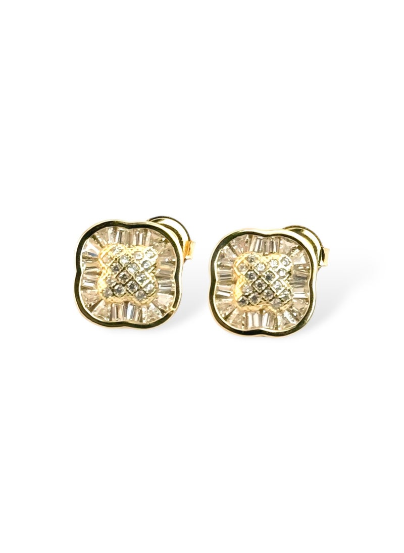zilara - Precious Square Crystal Stud Earring - Image 1