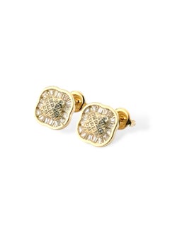 zilara Precious Square Crystal Stud Earring  - Image 2