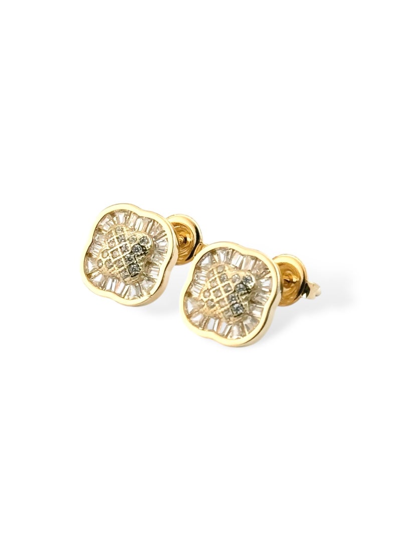 zilara - Precious Square Crystal Stud Earring - Image 1