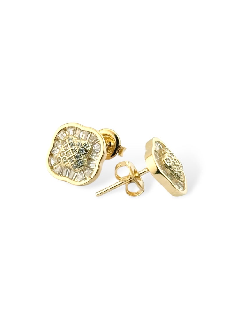 zilara - Precious Square Crystal Stud Earring - Image 1