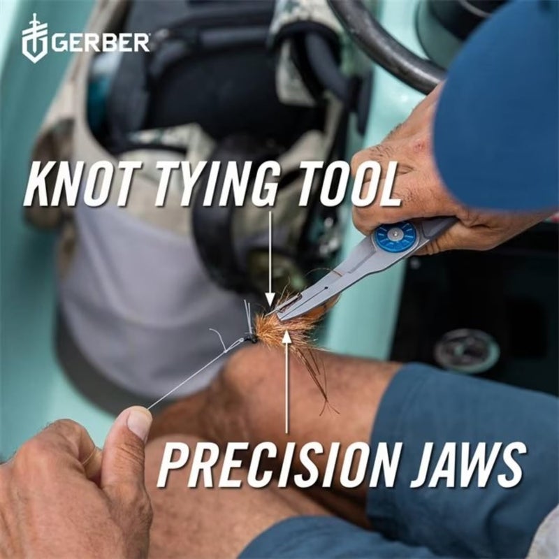 Gerber Gerber Gear Hemoplier - Fishing Pliers with Knot Tying Tool, Eyelet Clearing Tool, Micro Serrated Cutter & More - Premium Fishing Gear - Saltwater Fishing Tool  - Image 5